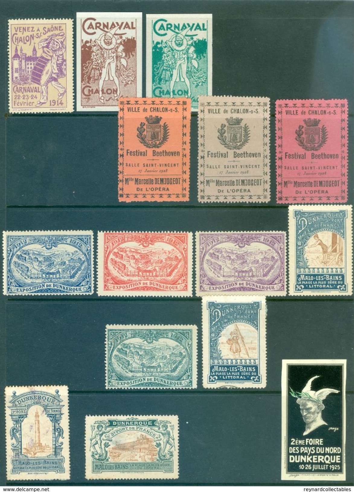 France 490+ vintage cinderella/poster stamps. Expos/Foire, military, Anti TB. Superb lot