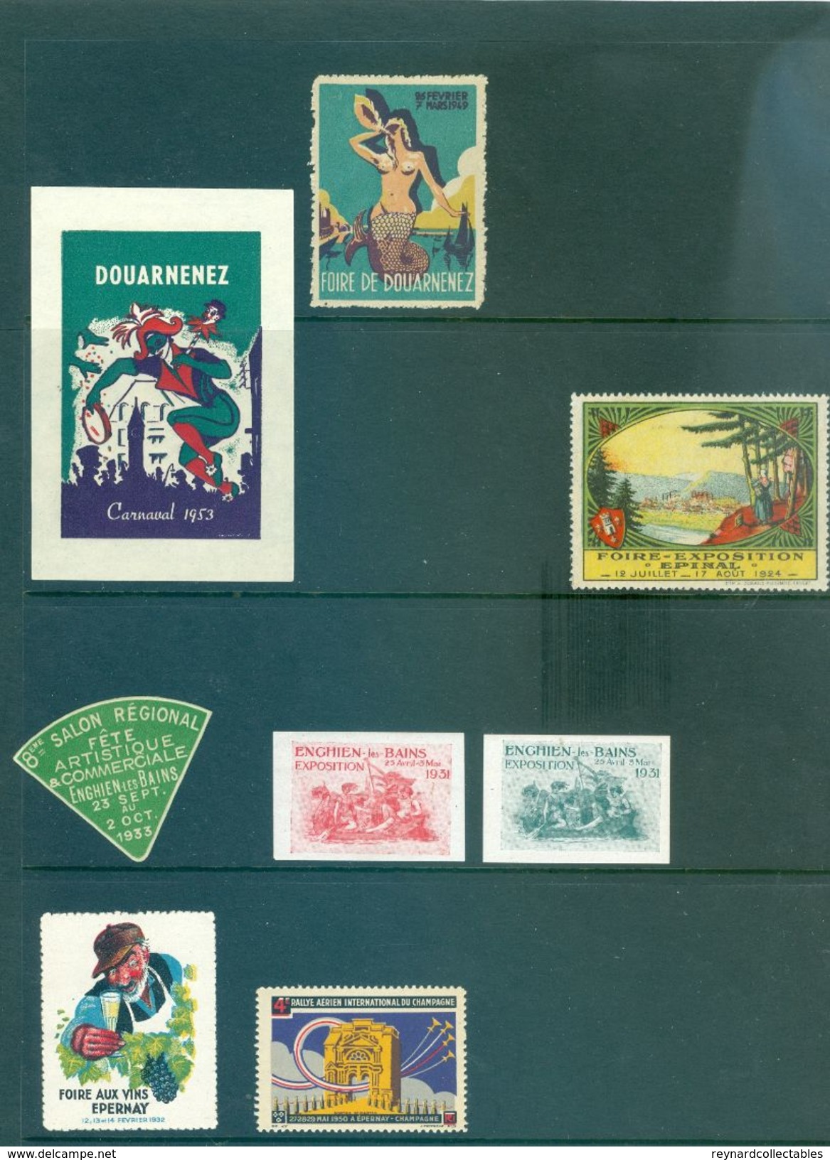 France 490+ vintage cinderella/poster stamps. Expos/Foire, military, Anti TB. Superb lot