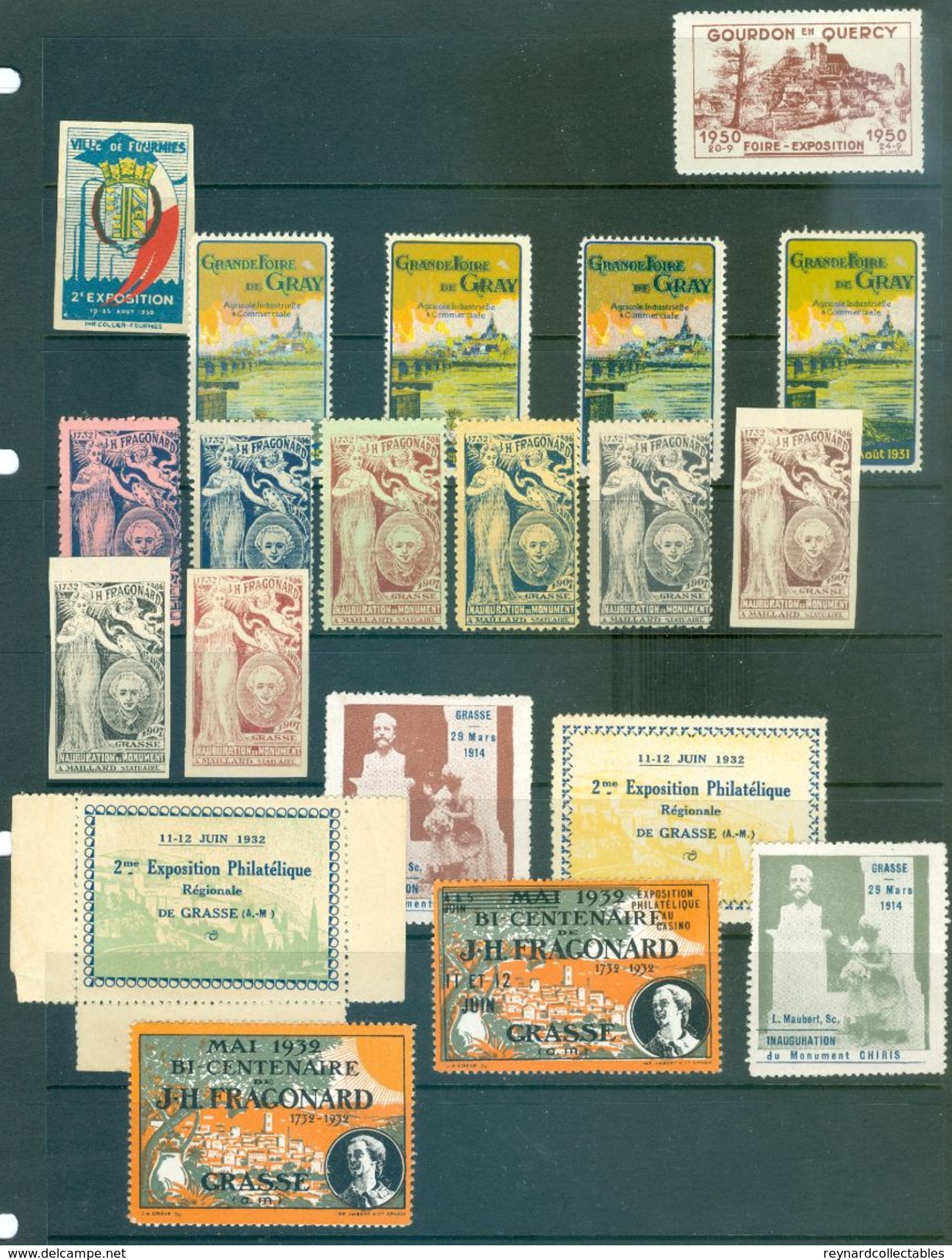 France 490+ vintage cinderella/poster stamps. Expos/Foire, military, Anti TB. Superb lot