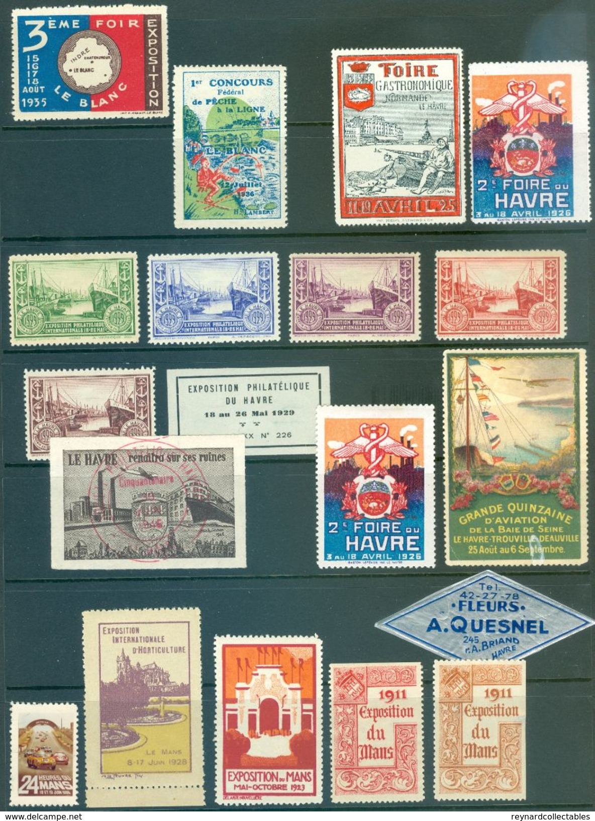 France 490+ vintage cinderella/poster stamps. Expos/Foire, military, Anti TB. Superb lot