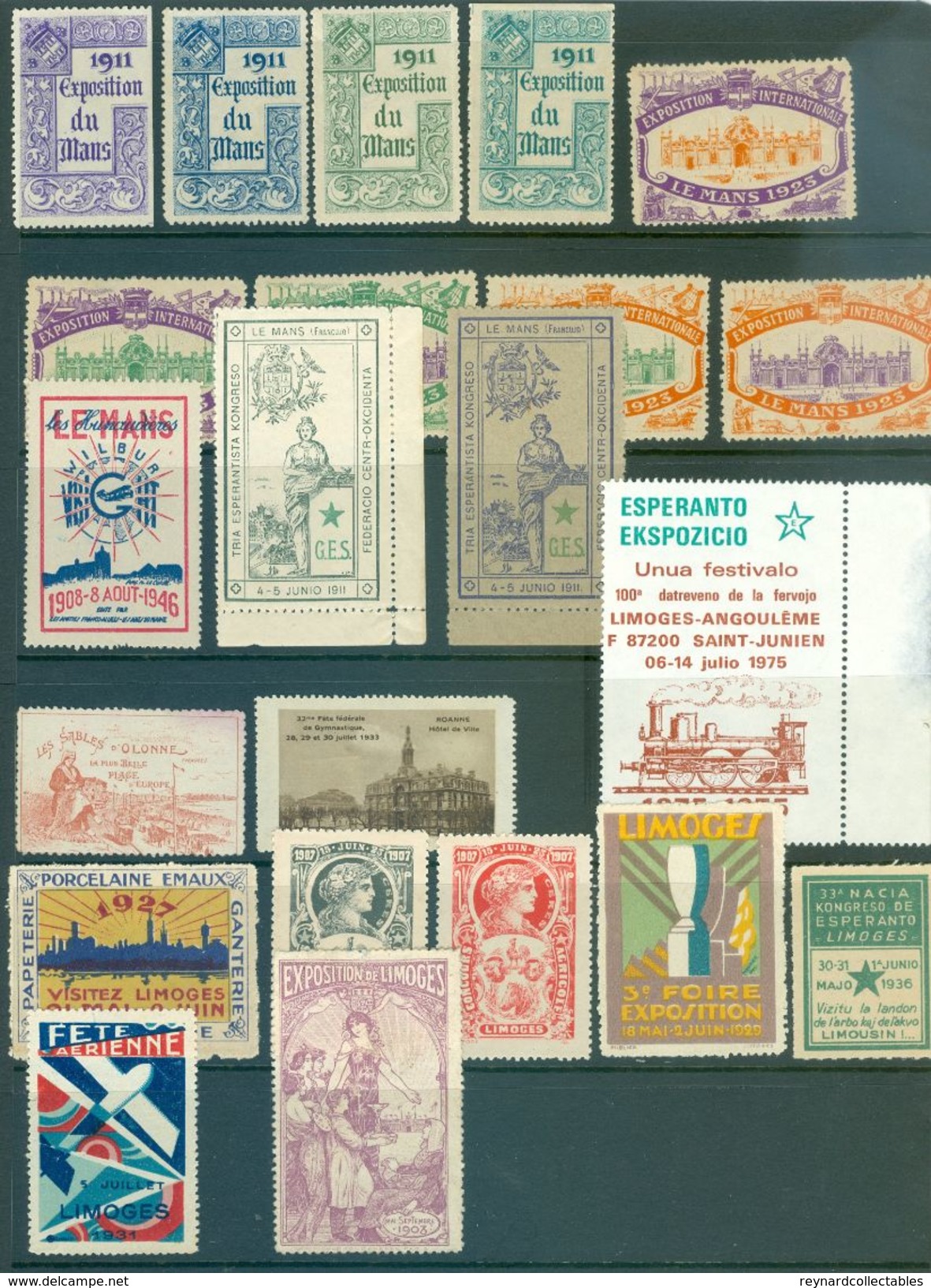 France 490+ vintage cinderella/poster stamps. Expos/Foire, military, Anti TB. Superb lot