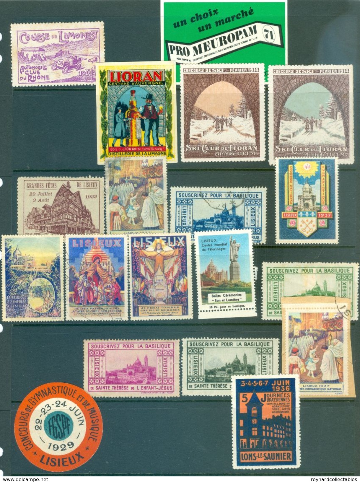 France 490+ vintage cinderella/poster stamps. Expos/Foire, military, Anti TB. Superb lot