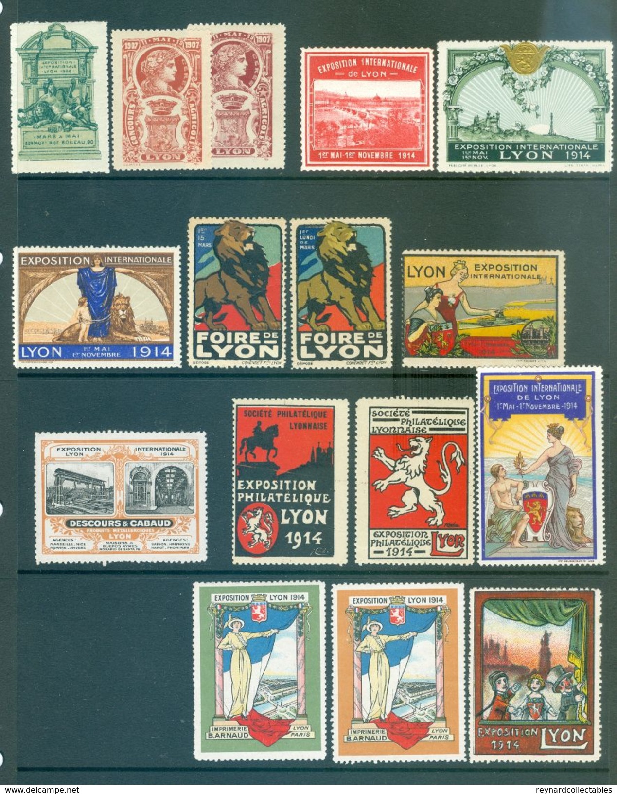 France 490+ vintage cinderella/poster stamps. Expos/Foire, military, Anti TB. Superb lot