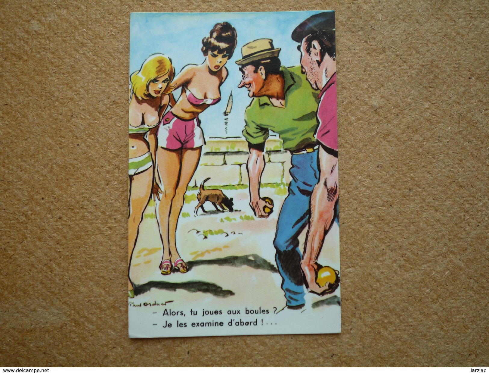 Carte Postale Ancienne Illustrateur Paul Ordner Alors Tu Joues Aux Boules ? Je Les Examine D'abord Thème Pétanque - Ordner, P.