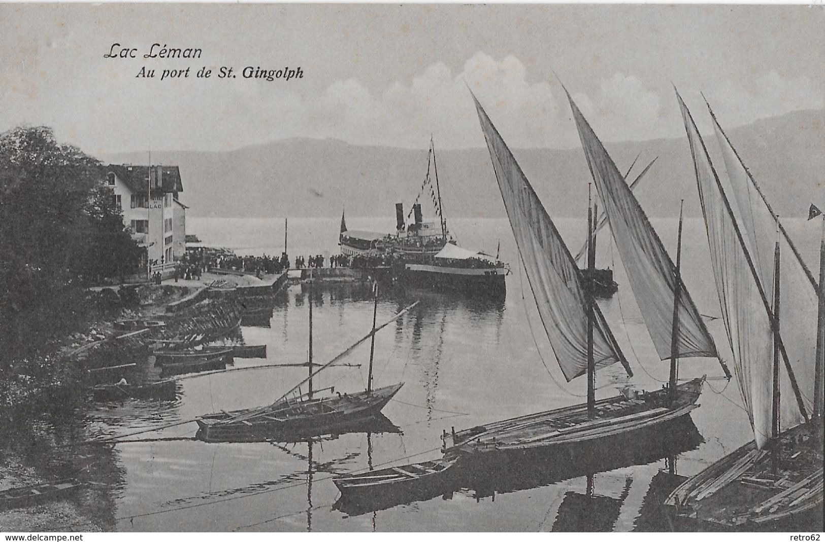 ST.GINGOLPH &rarr; Le Port / Der Hafen Mit Dampfschiff Anno 1910 - Saint-Gingolph