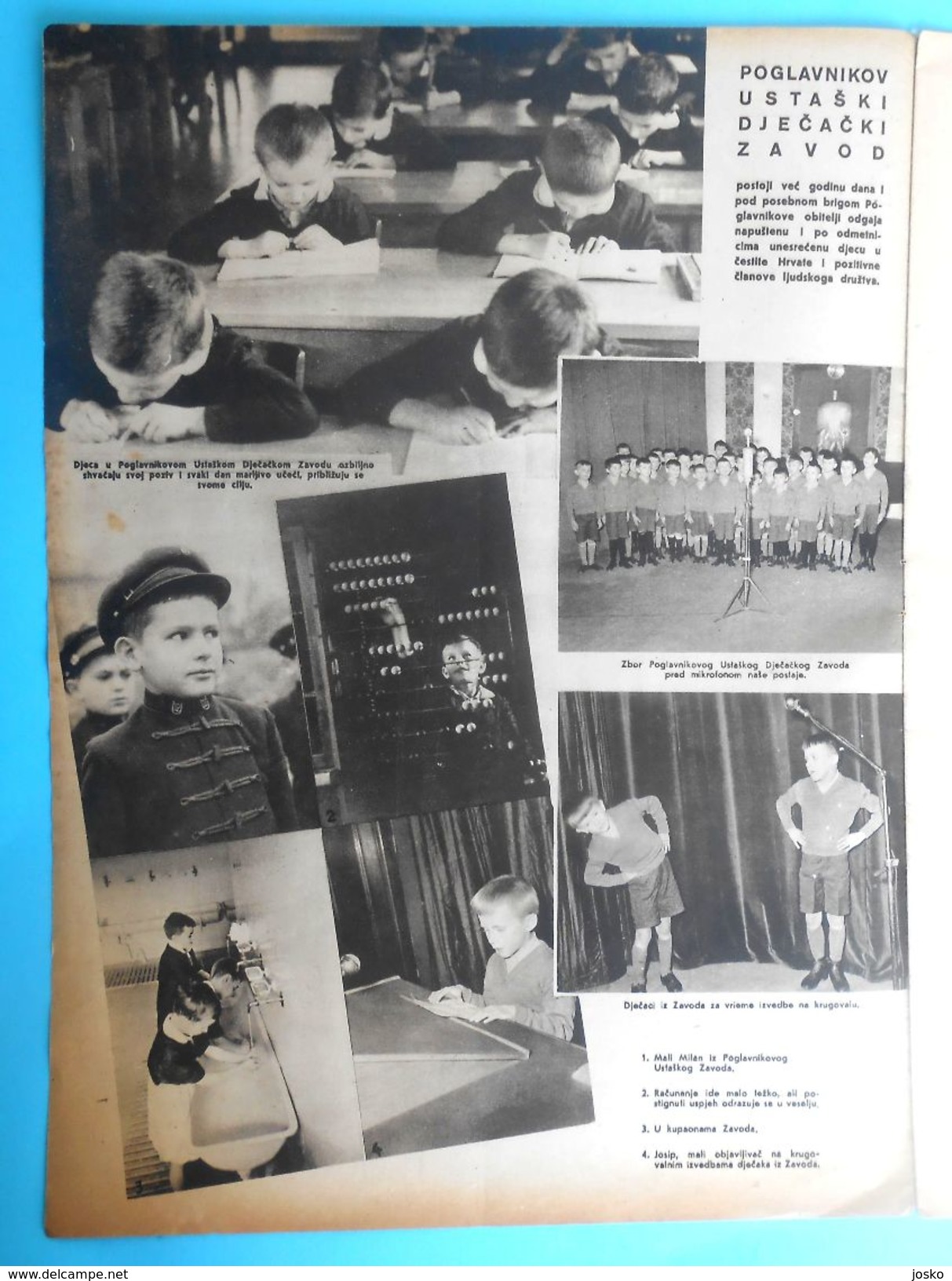 WW2 - CROATIA ( NDH ) - USTASE & POGLAVNIK DR. ANTE PAVELIC Original Vintage Magazine Hrvatski Krugovall (1943) Kroatien - Otros & Sin Clasificación