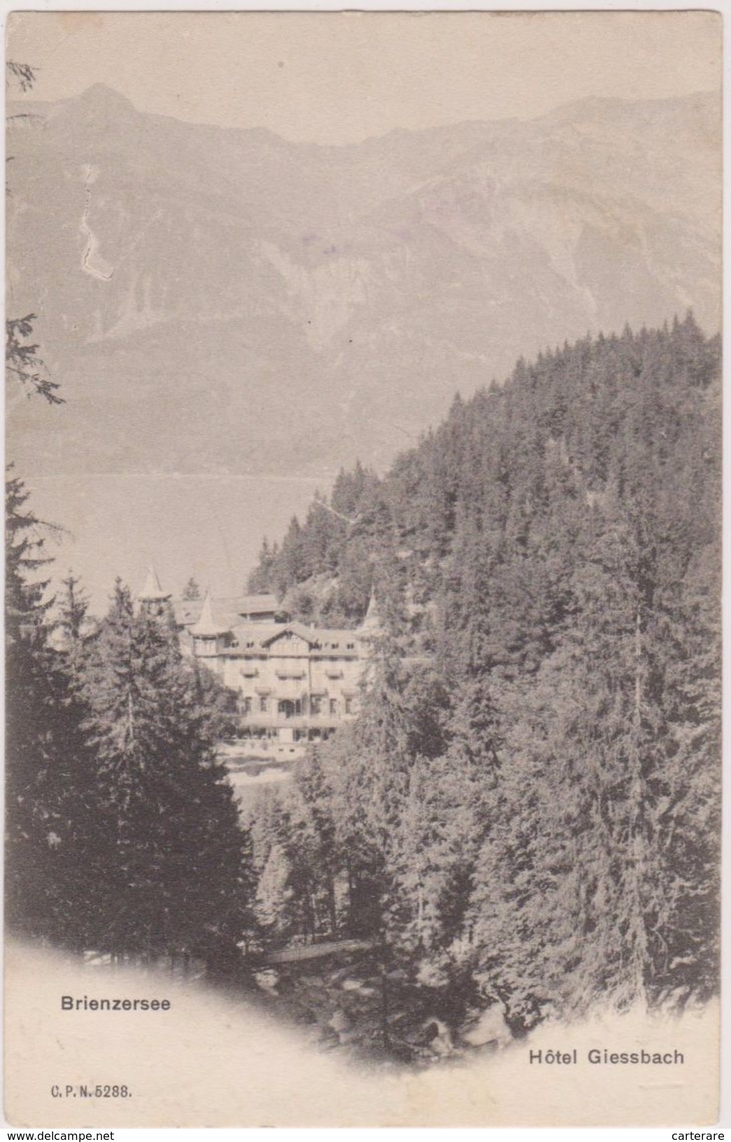 CARTE ANCIENNE,1904,SUISSE,SWITZERLAND,SVIZZERA,SCHWEIZ,HELVETIA,SWISS,lac De BRIENZ,BERNE,HOTEL - Brienz