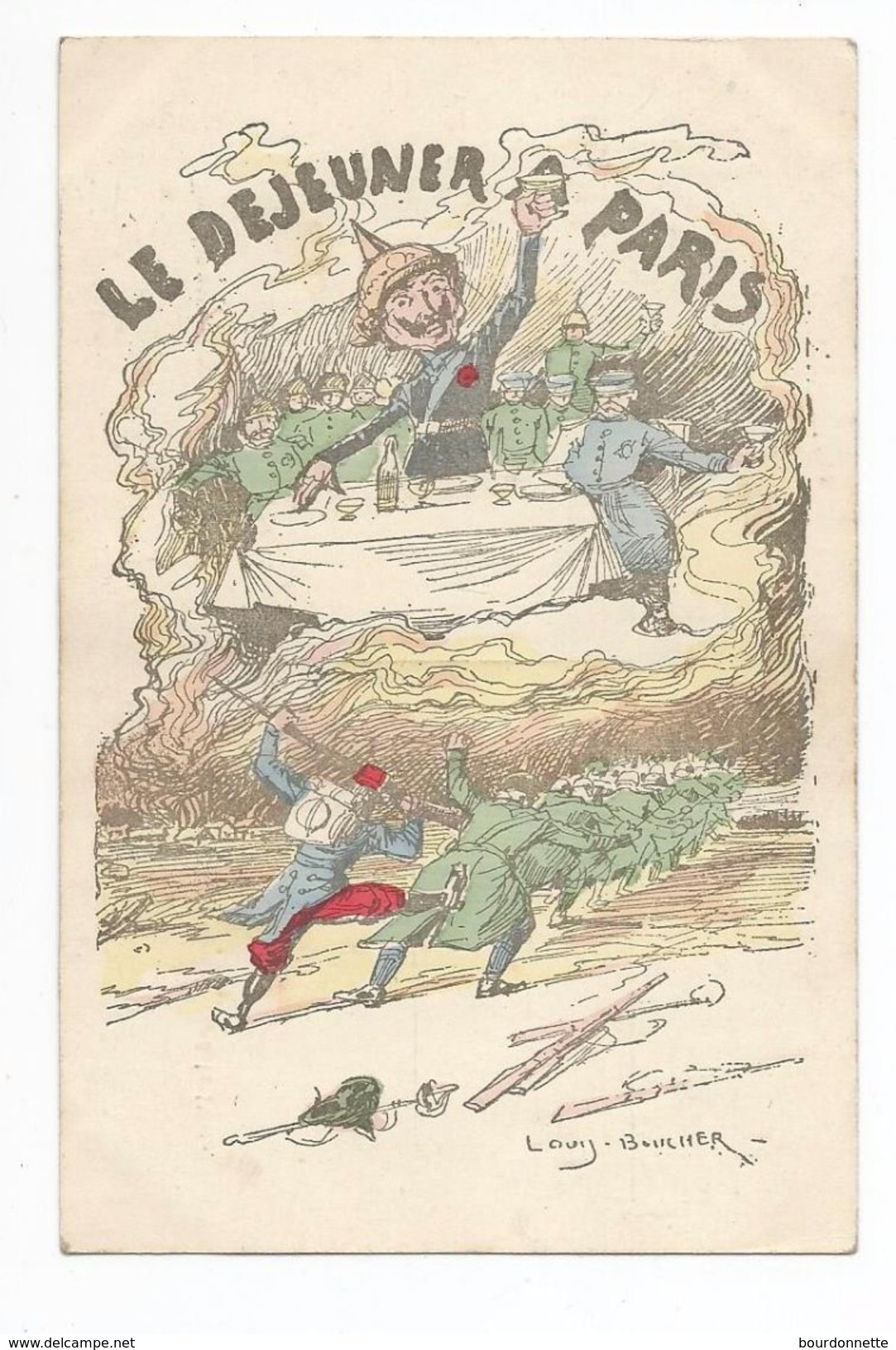 Le Déjeuner à Paris - Guillaume II - Louis Boucher - Satiriques