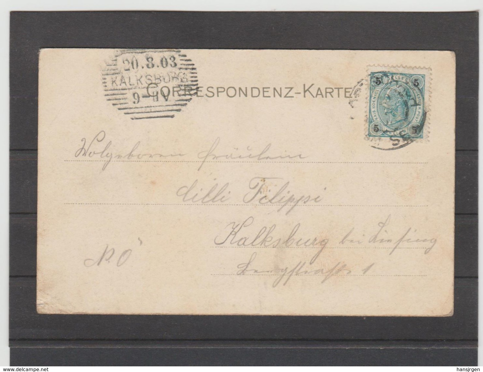 ZAK760  ALTE CORRESPONDENZKARTE JAHR 1903 AUSBLICK Von Der See-Restauration GEBRAUCHT  SIEHE ABBILDUNG - Pörtschach