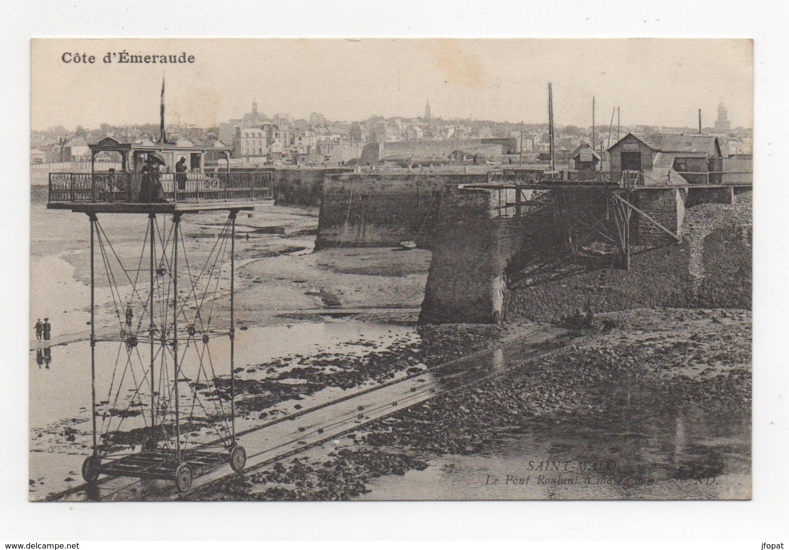 35 ILLE ET VILAINE - SAINT MALO Le Pont Roulant à Marée Basse - Saint Malo