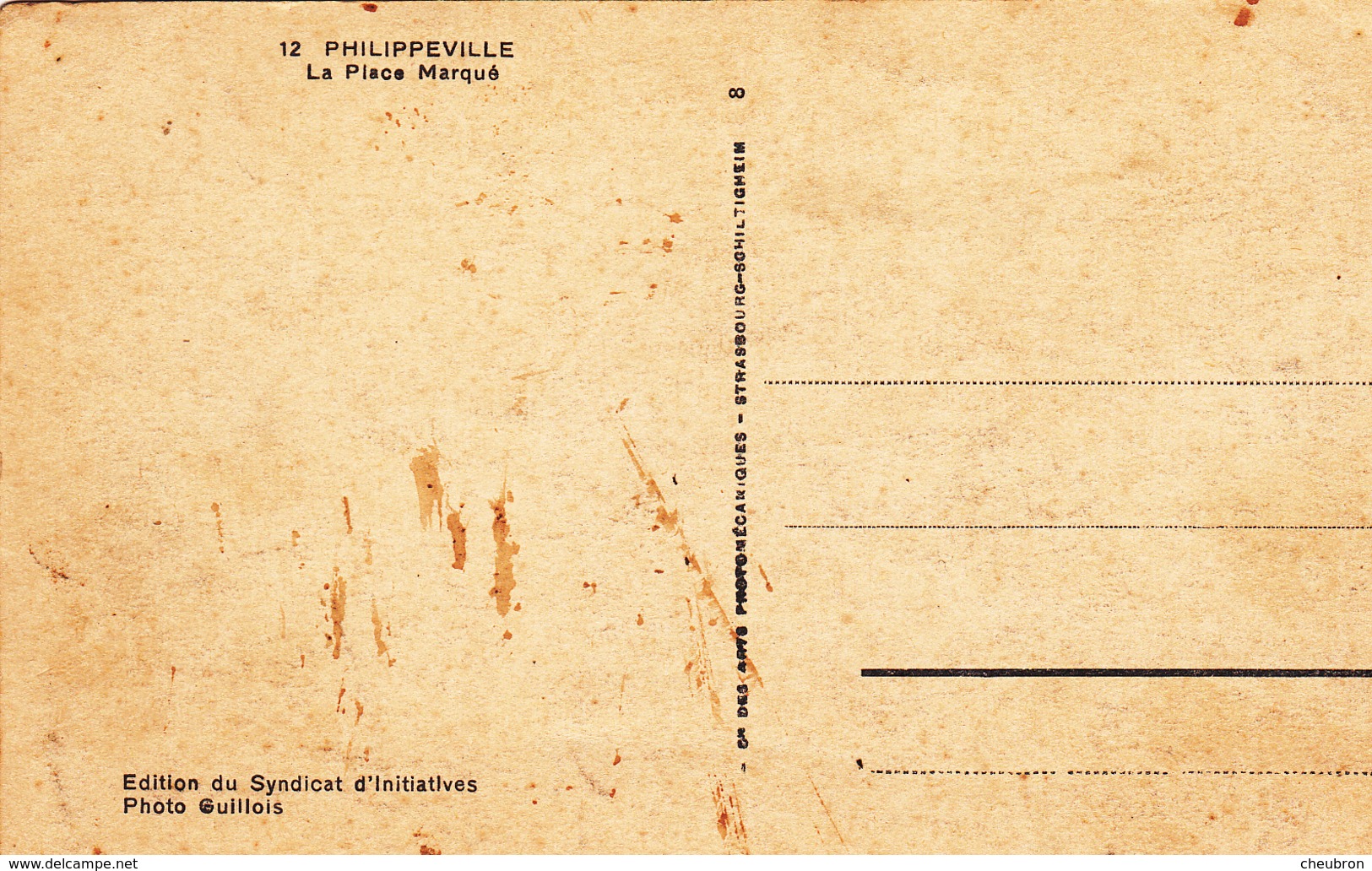 ALGERIE. PHILIPPEVILLE. CPA SEPIA. PLACE MARQUE. - Skikda (Philippeville)