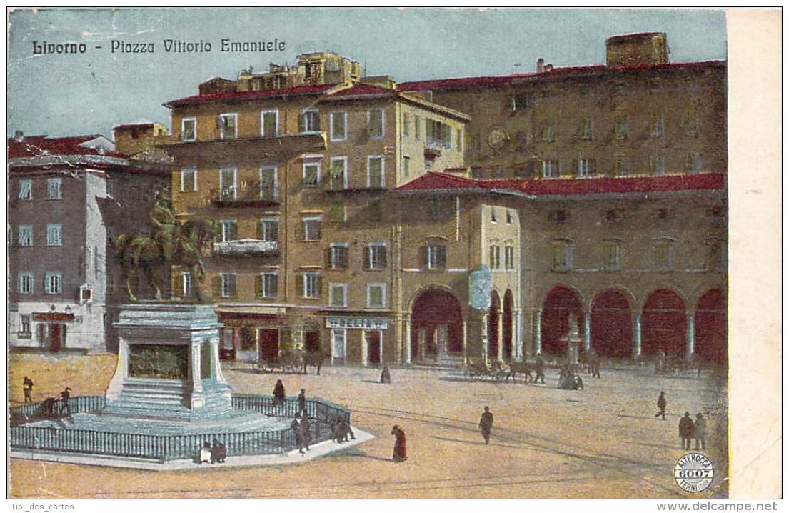 Italie - Livorno - Piazza Vittorio Emaniele (couleur) - Livorno
