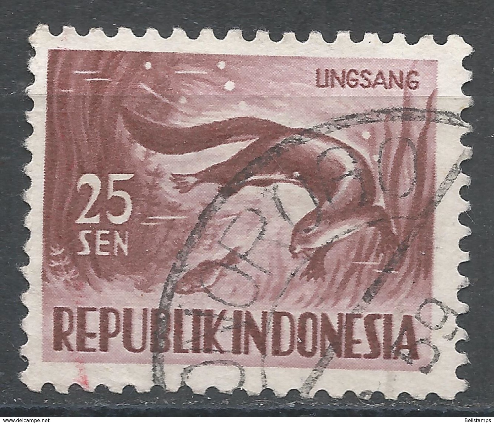 Indonesia 1956. Scott #428 (U) Otter, Loutre - Indonésie