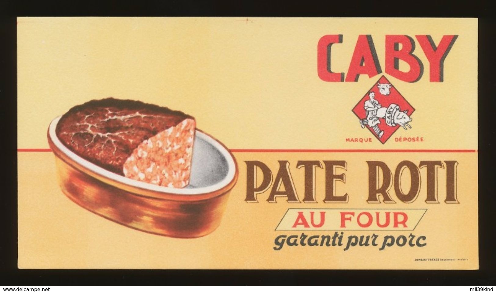 Buvard - CABY - PATE ROTI AU FOUR - C