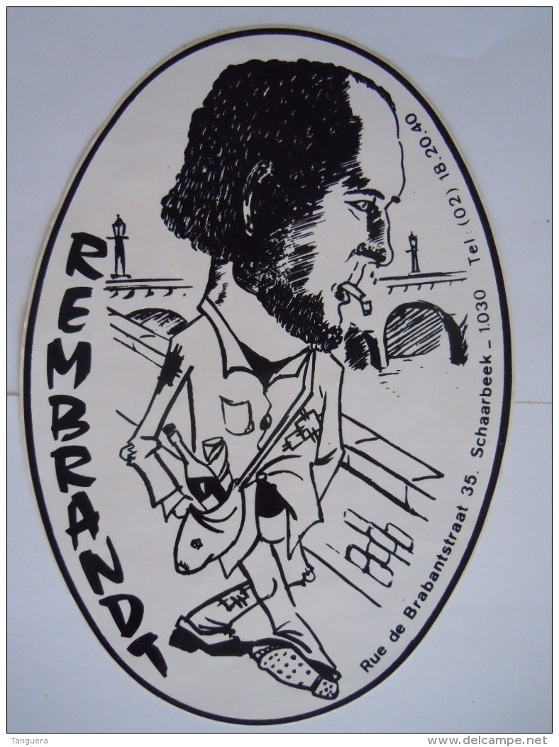 Sticker Student Rembrandt Schaarbeek Rue De Brabantstraat Cafe? 16 X 23 Cm - Stickers