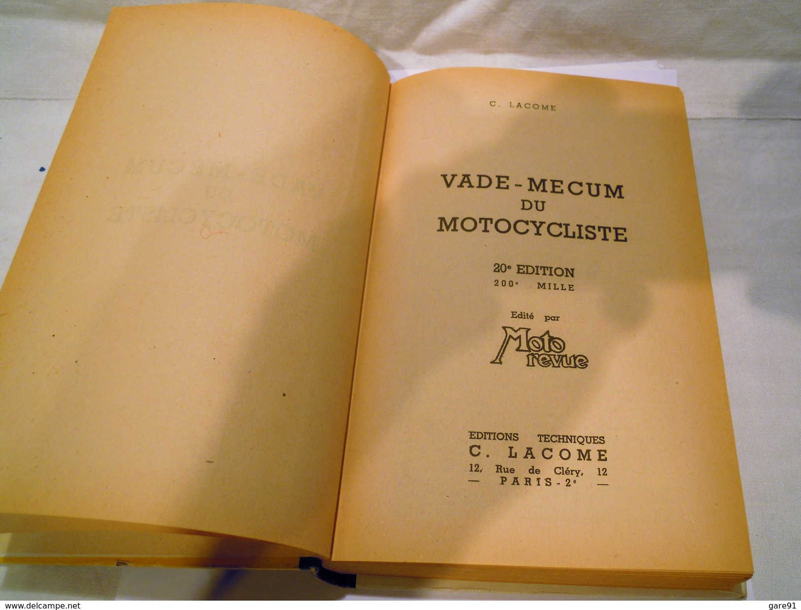 VADE- MECUM Du MOTOCYCLISTE - Moto