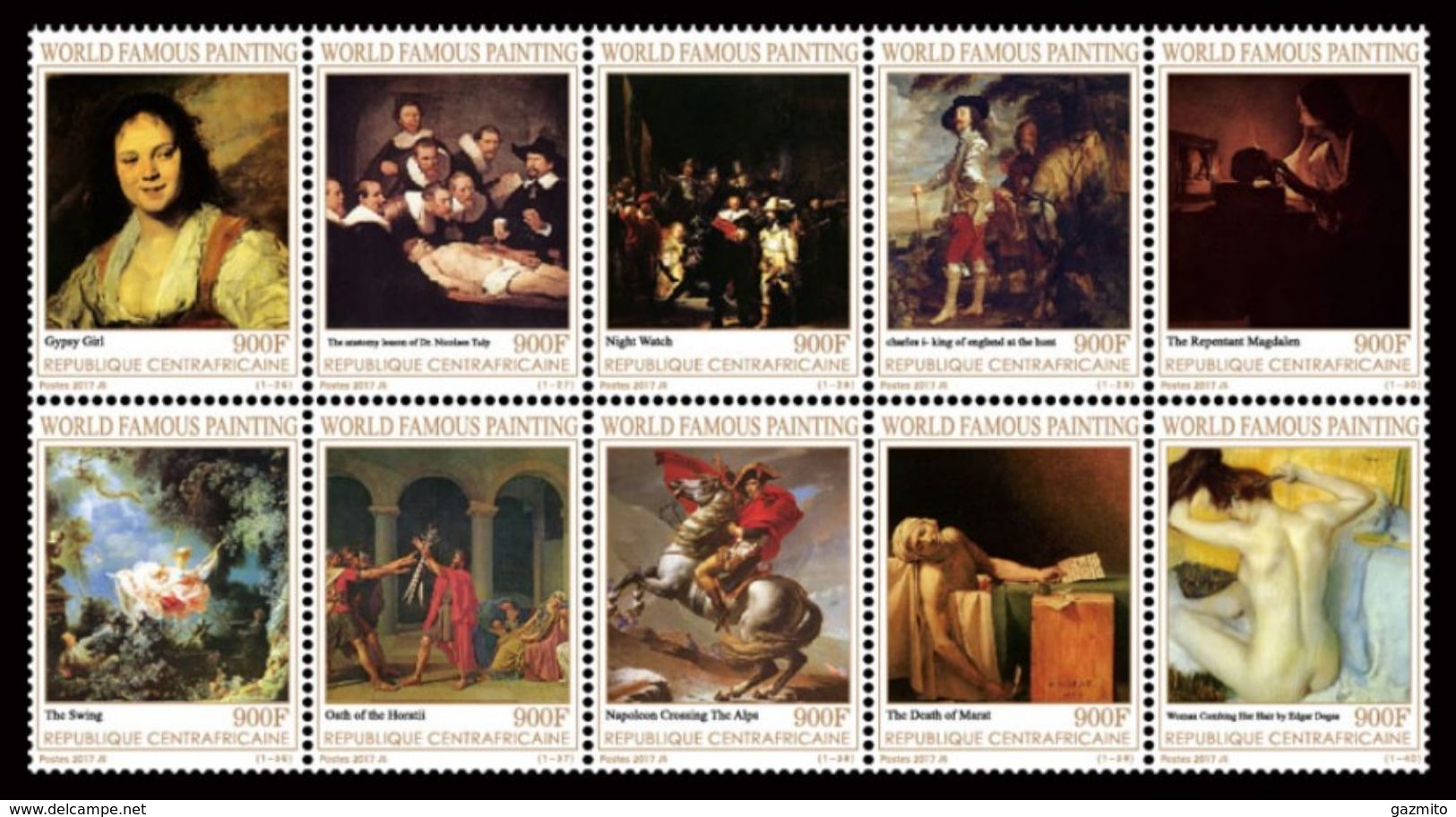 Centrafrica 2017, Paintings VII, Rubens, Rembrabdt, 10val - Rembrandt