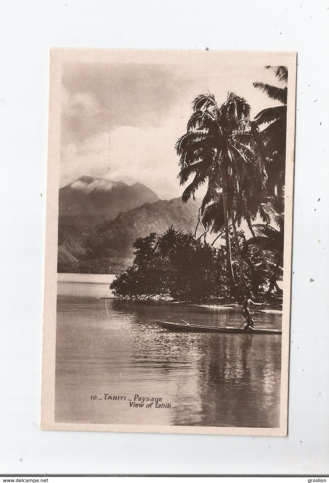 TAHITI 12 (RARE) PAYSAGE . VIEW OF TAHITI - Polynésie Française