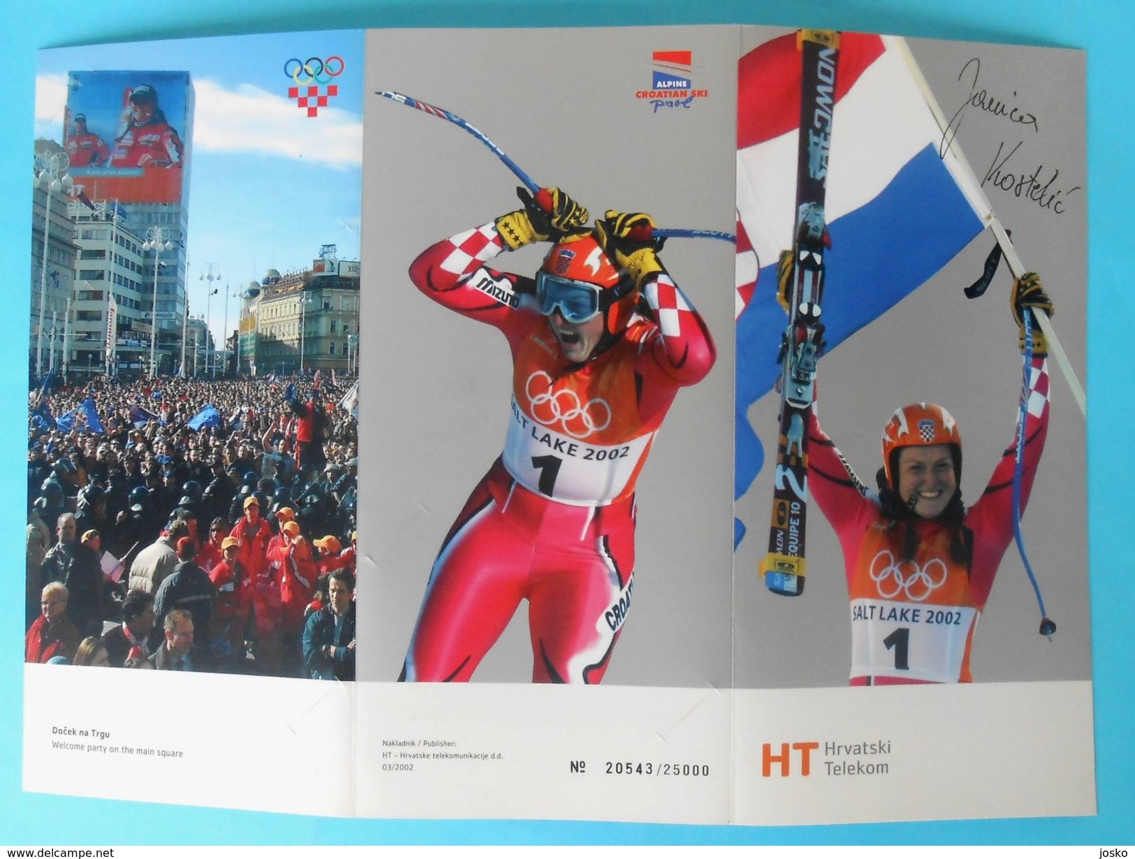 JANICA KOSTELIC - Empty Album (etui) For Rare Serie Of 4. Cards ( Croatia ) * Alpine Ski Skiing Sci Olympic Games Medals - Croatie