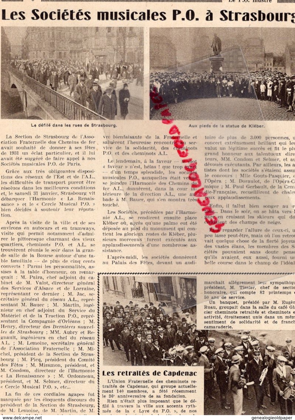 REVUE LE P.O. ILLUSTRE-N° 14-1931-MONT LOUIS FONT ROMEU-BANANES GUINEE KIN SAN-VIERZON-STRASBOURG-  QUIBERON-PERIGUEUX