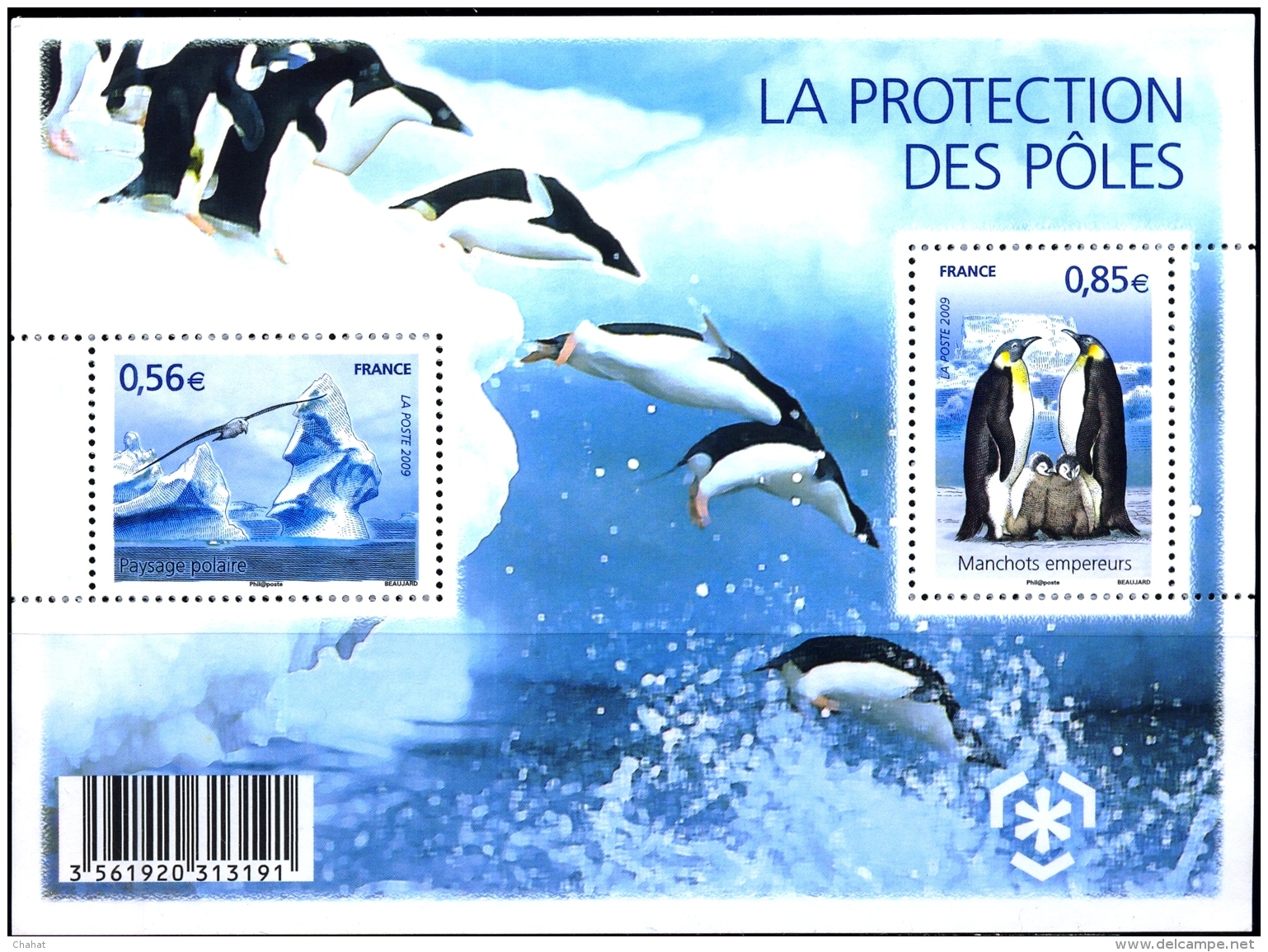 PRESERVE THE POLAR REGIONS-EMPEROR PENGUINS-ALBATROSS-MS-FRANCE-2006-MNH-J-37 - Preserve The Polar Regions And Glaciers