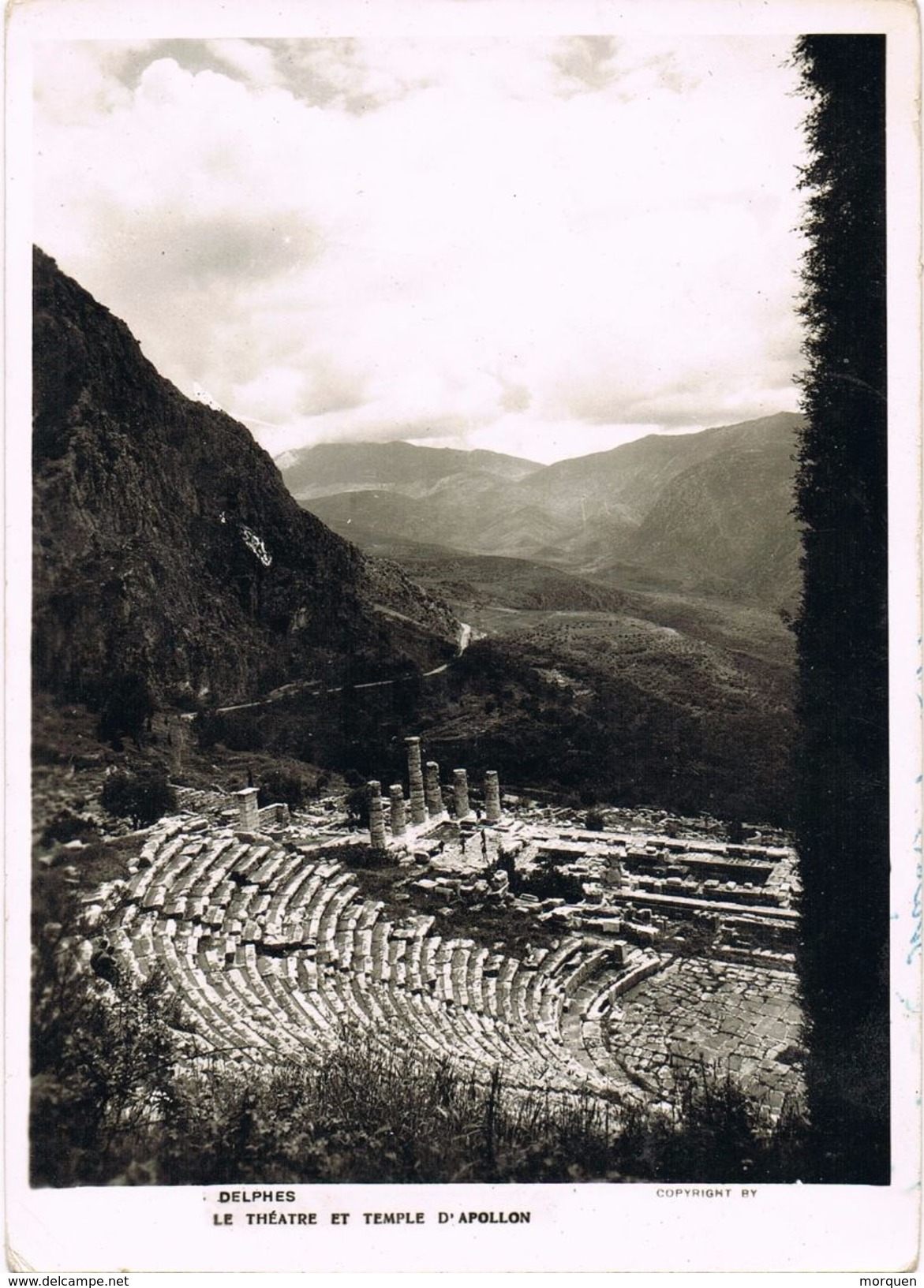 25070. Postal  DELPHES (delfos) Grecia. Teatro Y Templo De Apolo - Grecia