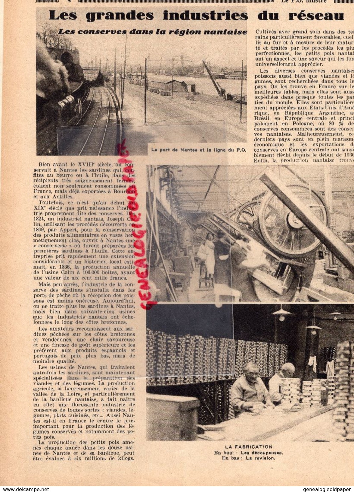 REVUE LE P.O. ILLUSTRE-N° 15- 1931-VINCENNES AFRIQUE-ANGKOR VAT-NANTES CONSERVERIE -MONTLUCON GOUTTIERES-NERIS GARE - Chemin De Fer & Tramway