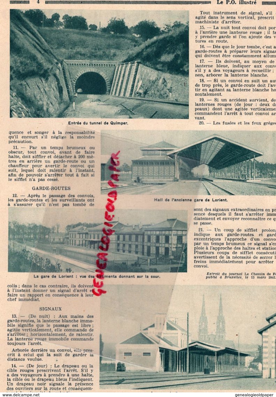 REVUE  P.O. ILLUSTRE-N° 12-1930-MOULMIN FERTE REUILLY-CULAN-DOUMERGUE MAROC-GARE-ORLEANS-NERIS-VILLENEUVE LOT-MONTLUCON - Ferrovie & Tranvie