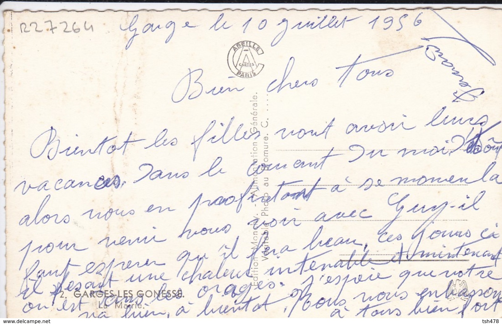 95-----RARE---GARGES LES GONESSE---la Mairie-( Attention Carte Plié En Deux )---voir 2 Scans - Garges Les Gonesses