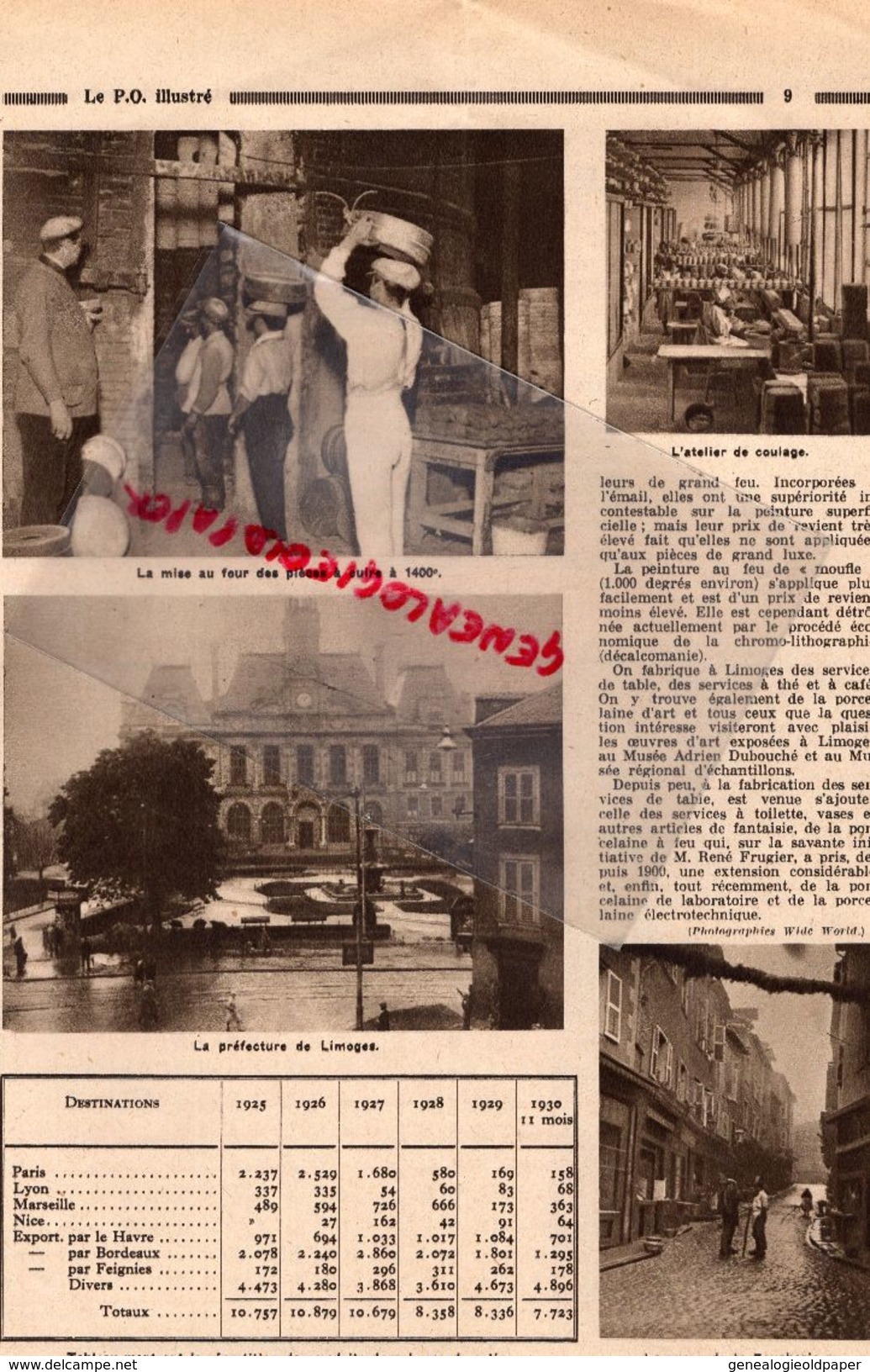 REVUE P.O. ILLUSTRE-N° 13-1931-ROCAMADOUR MOULIN SAUT-MERLES-VILLECOMTAL-PORCELAINE LIMOGES SAINT YRIEIX-MONTFORT VITRAC