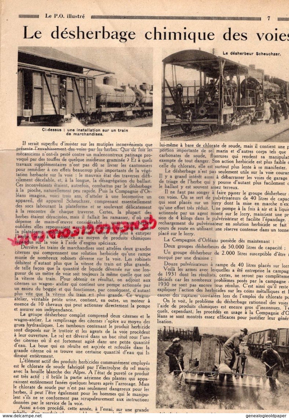 REVUE P.O. ILLUSTRE-N° 16-1931-EXPOSITION COLONIALE-TAPISSERIES AUBUSSON FELLETIN-GARE LAITIERE PARIS -MONT DORE-CROZANT