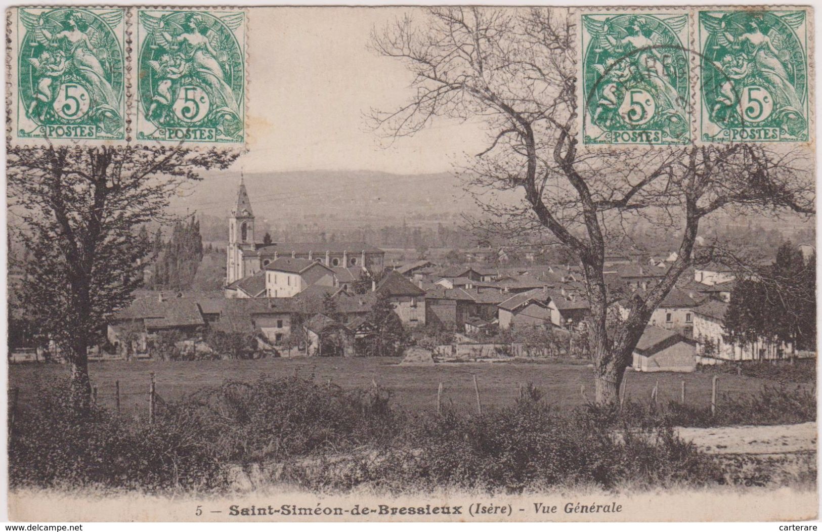 Cpa,saint Siméon De Bressieux,prés Saint étienne De Saint Geoirs,prés  Grenoble,voiron,village Usine Soierie Girodon,38 - Bressieux