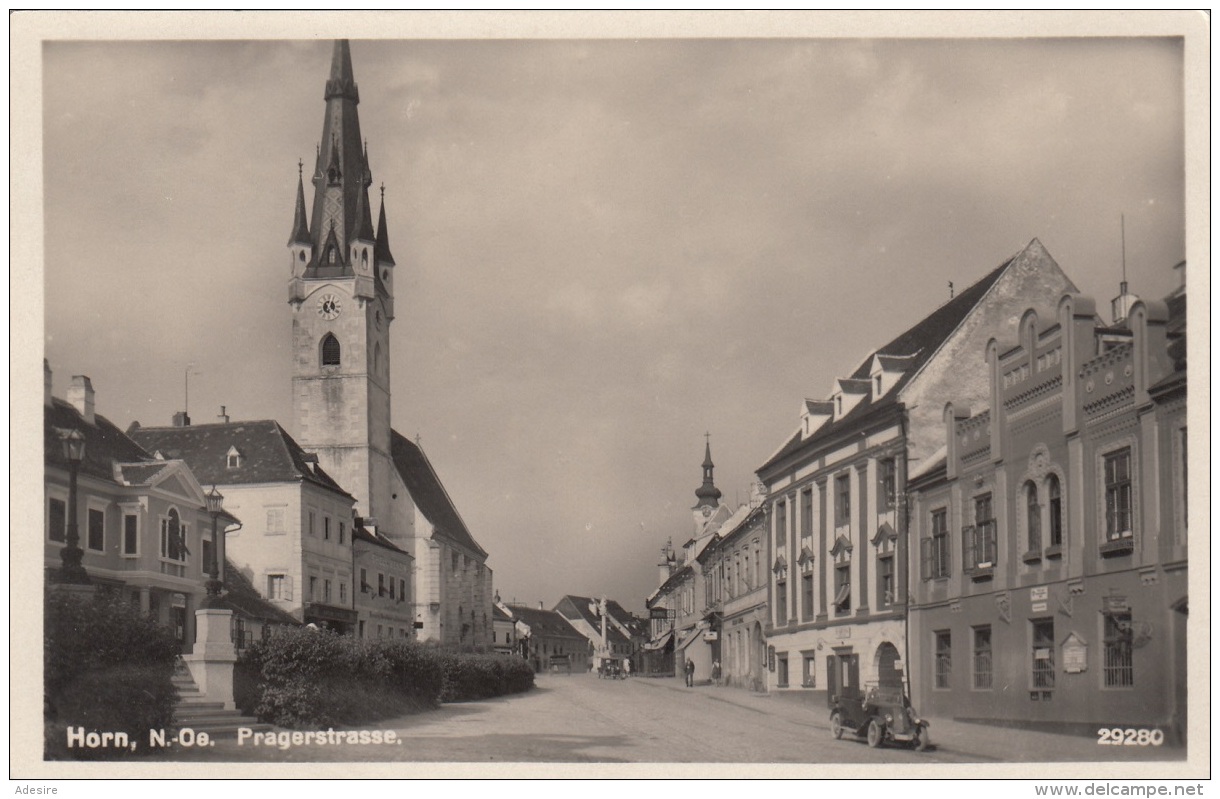 HORN (NÖ) - Pragerstrasse, Fotokarte Gel.1931 - Horn