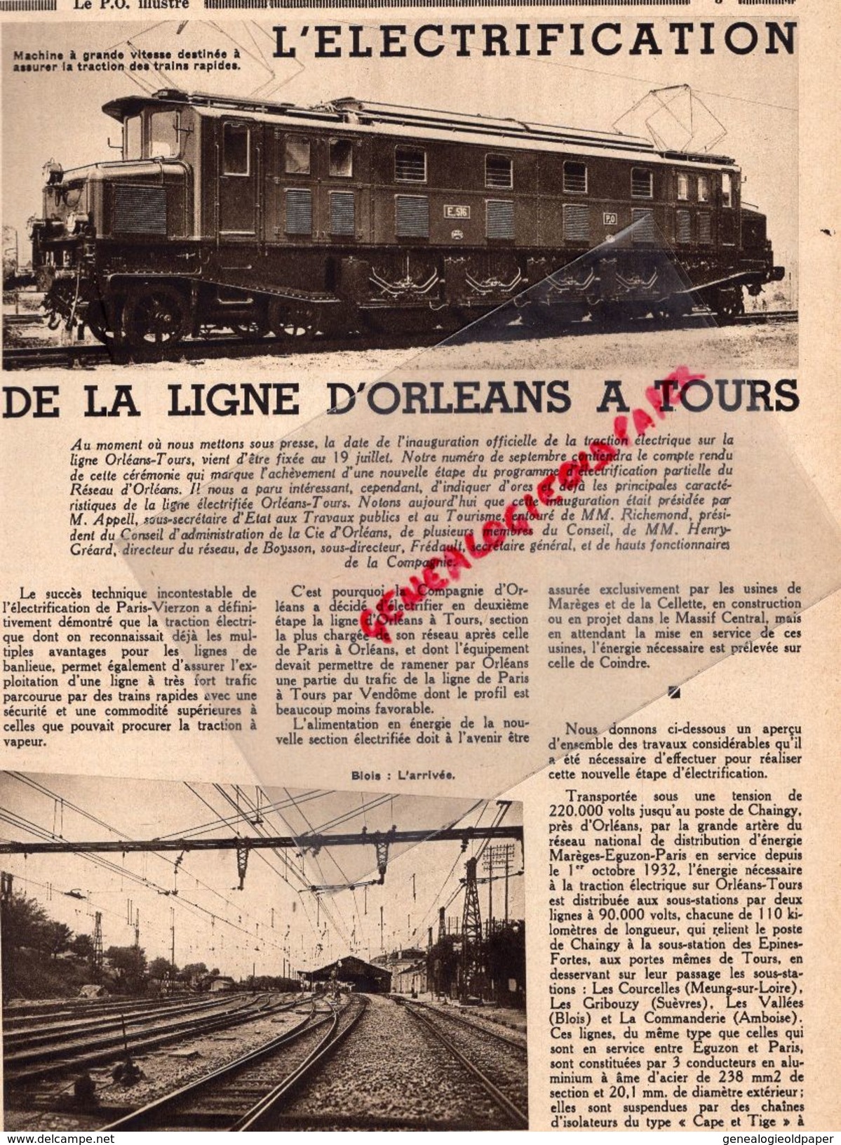 REVUE P.O. ILLUSTRE-N° 28-1933-SAINT LEON LA VEZERE-CROZATIER--ORLEANS TOURS-EL MANSOUR-CHATEAUROUX-87-SAINT OUEN BELLAC - Chemin De Fer & Tramway