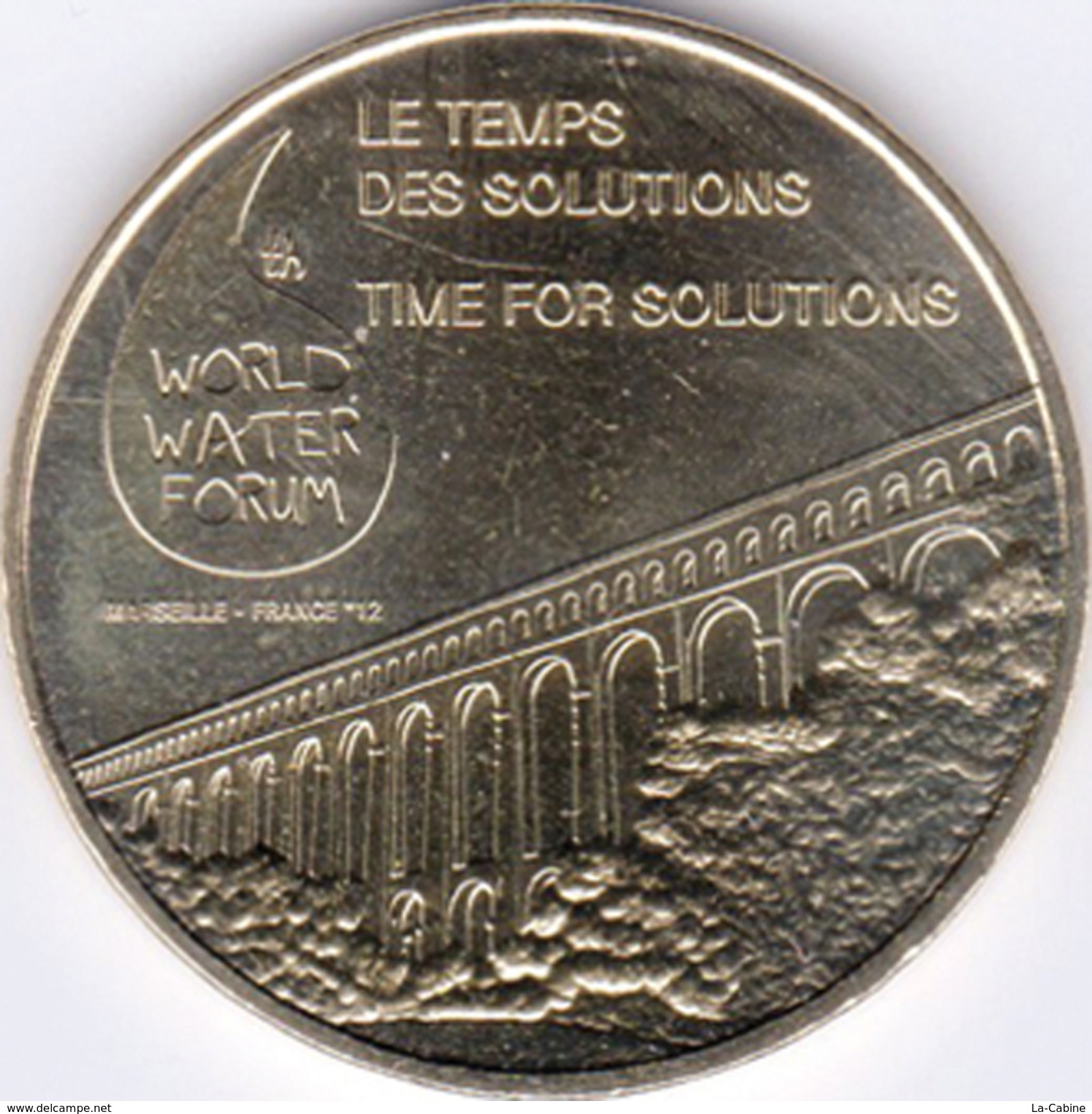 13 MARSEILLE SÉRIE DE 3 WORLD WATER FORUM FORUM MONDIAL DE L'EAU MÉDAILLE MONNAIE DE PARIS 2012 JETON MEDALS TOKEN COINS - 2012