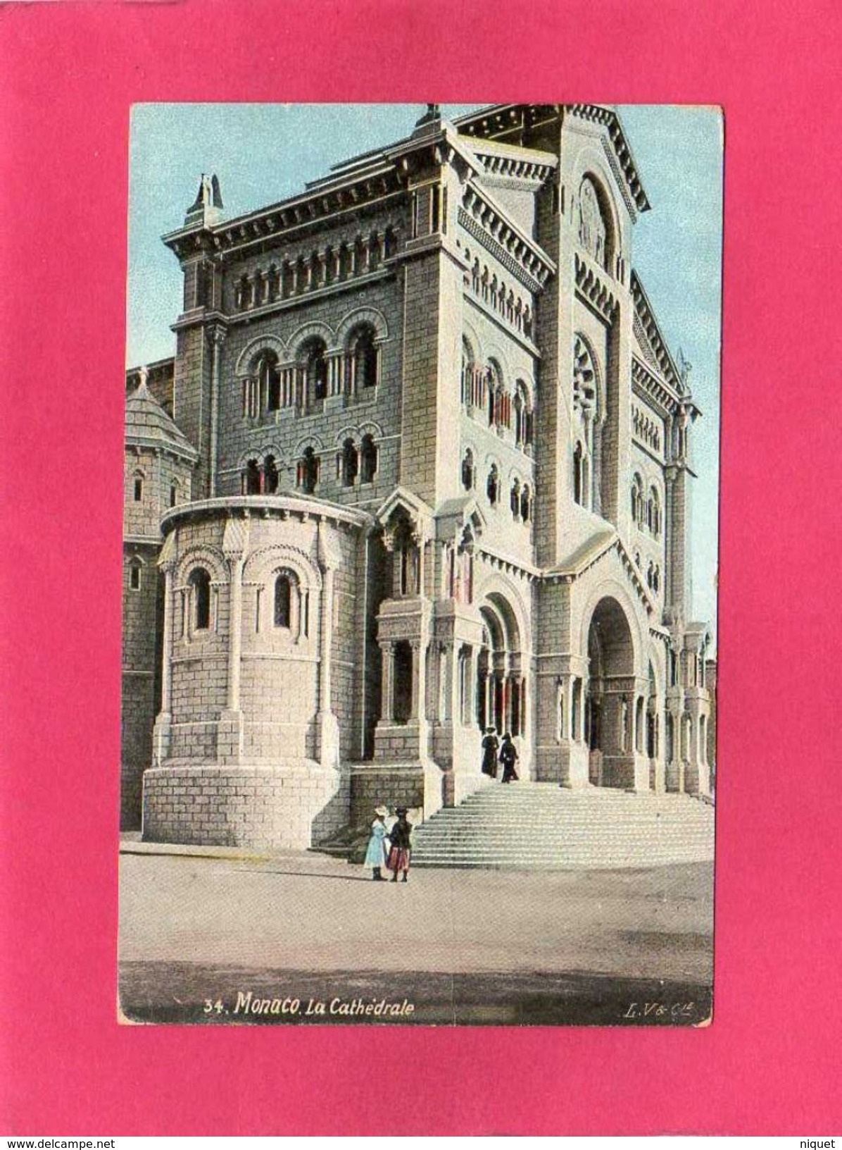 MONACO, La Cathédrale, Animée, (L.V.) - Kathedraal Van Onze-Lieve-Vrouw Onbevlekt Ontvangen