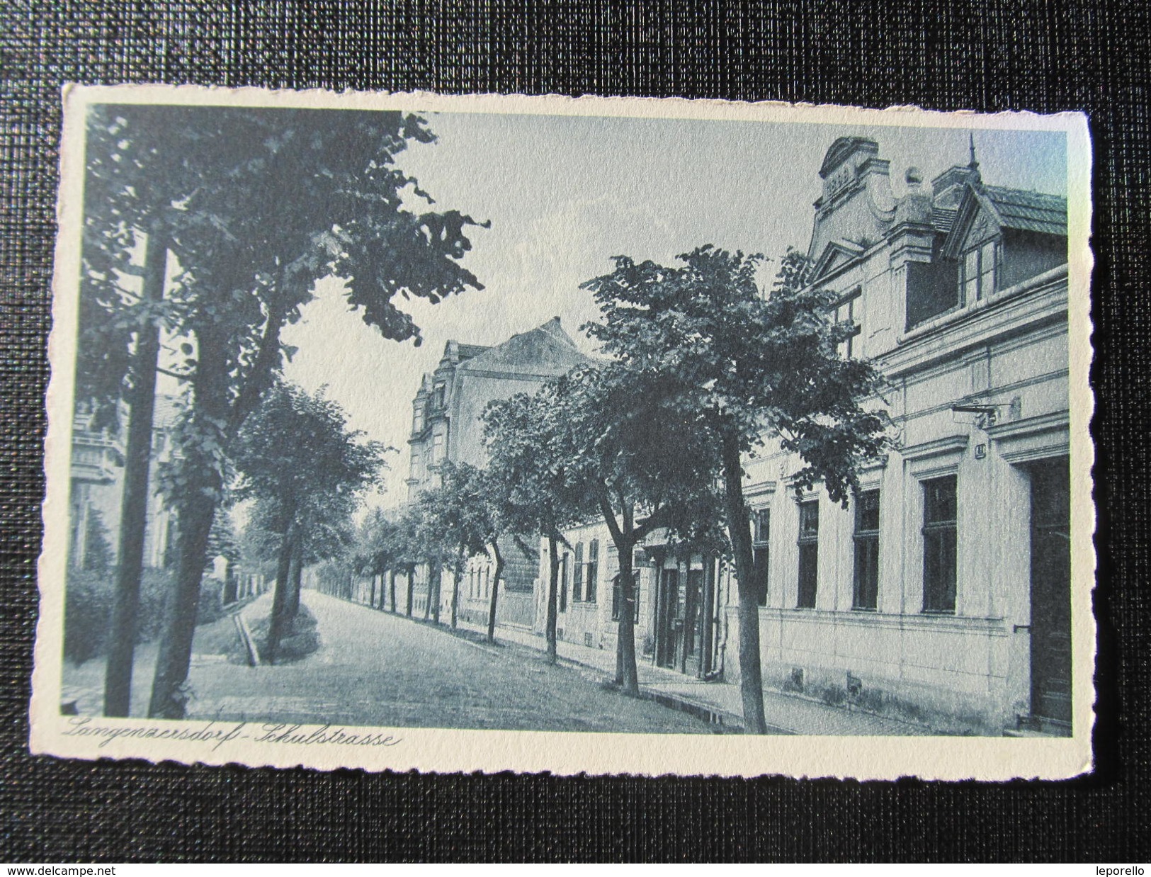 AK LANGENZERSDORF B. KORNEUBURG Schulstrasse Ca.1940  // D*26660 - Korneuburg