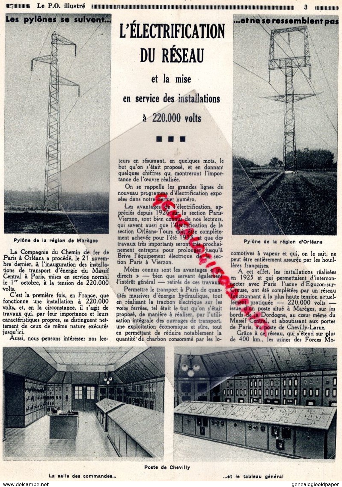 REVUE P.O. ILLUSTRE-N° 25-1933-FONDERIE CUIVRE PLOMB COUERON-CROZATIER-ATLANTIQUE-ORLEANS-EIFFEL-PRUNEAUX AGEN-CHAUVIGNY - Bahnwesen & Tramways