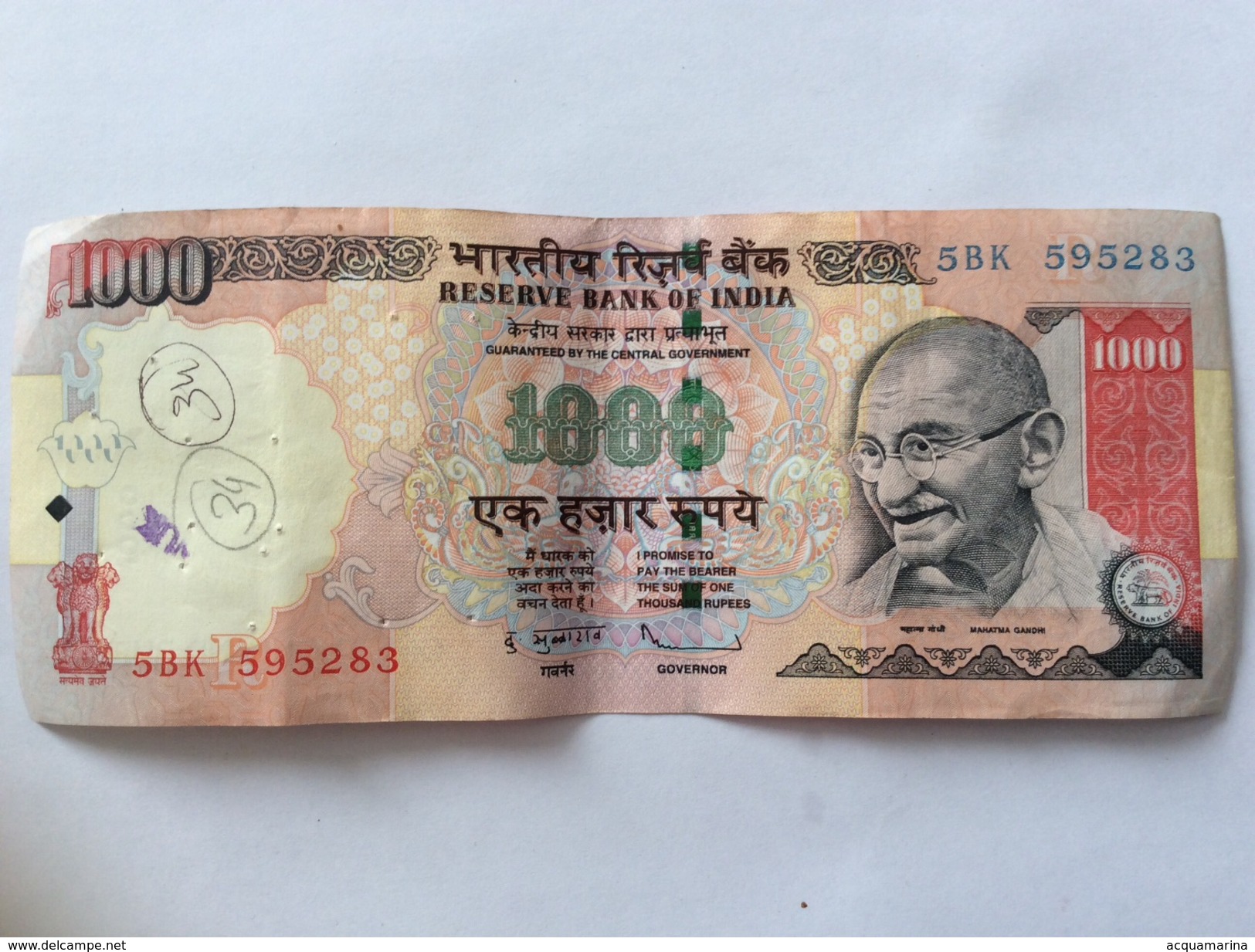 INDIA X 1000 RUPEES 2009 CIRCULATED - India