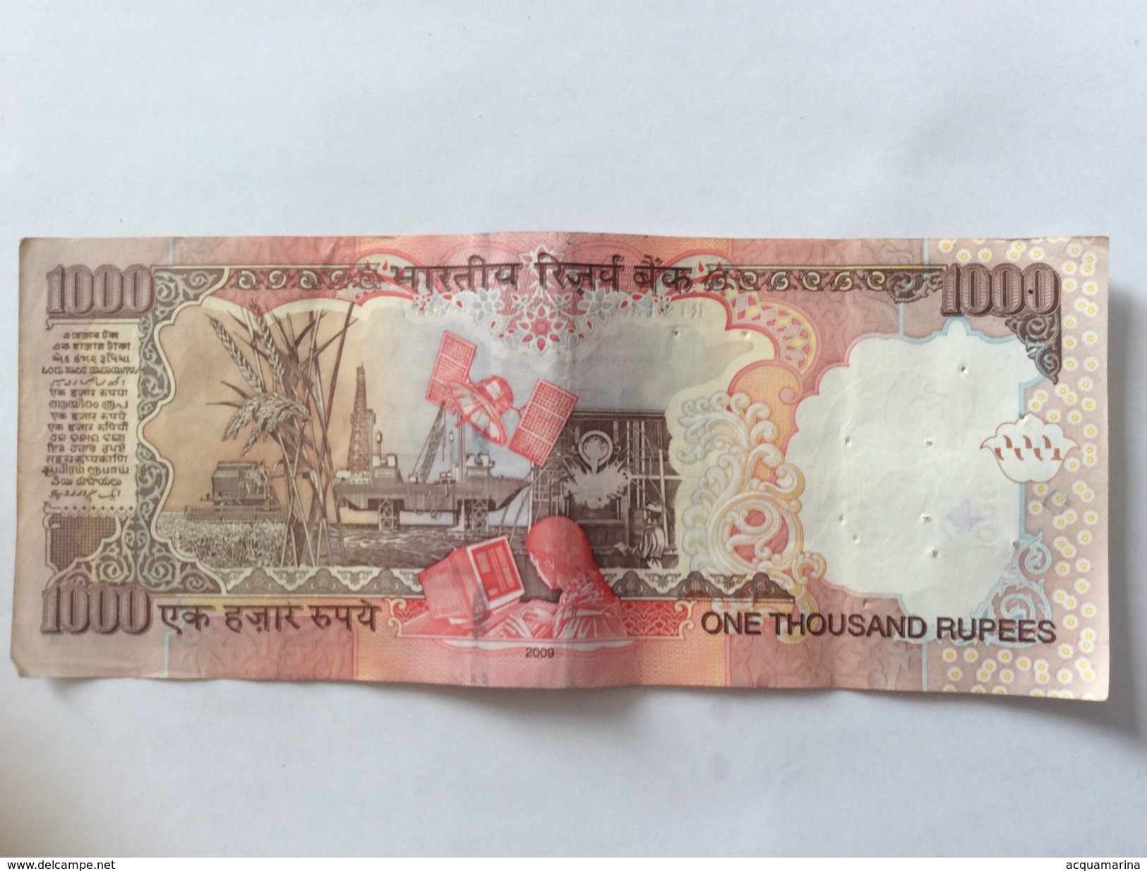 INDIA X 1000 RUPEES 2009 CIRCULATED - India