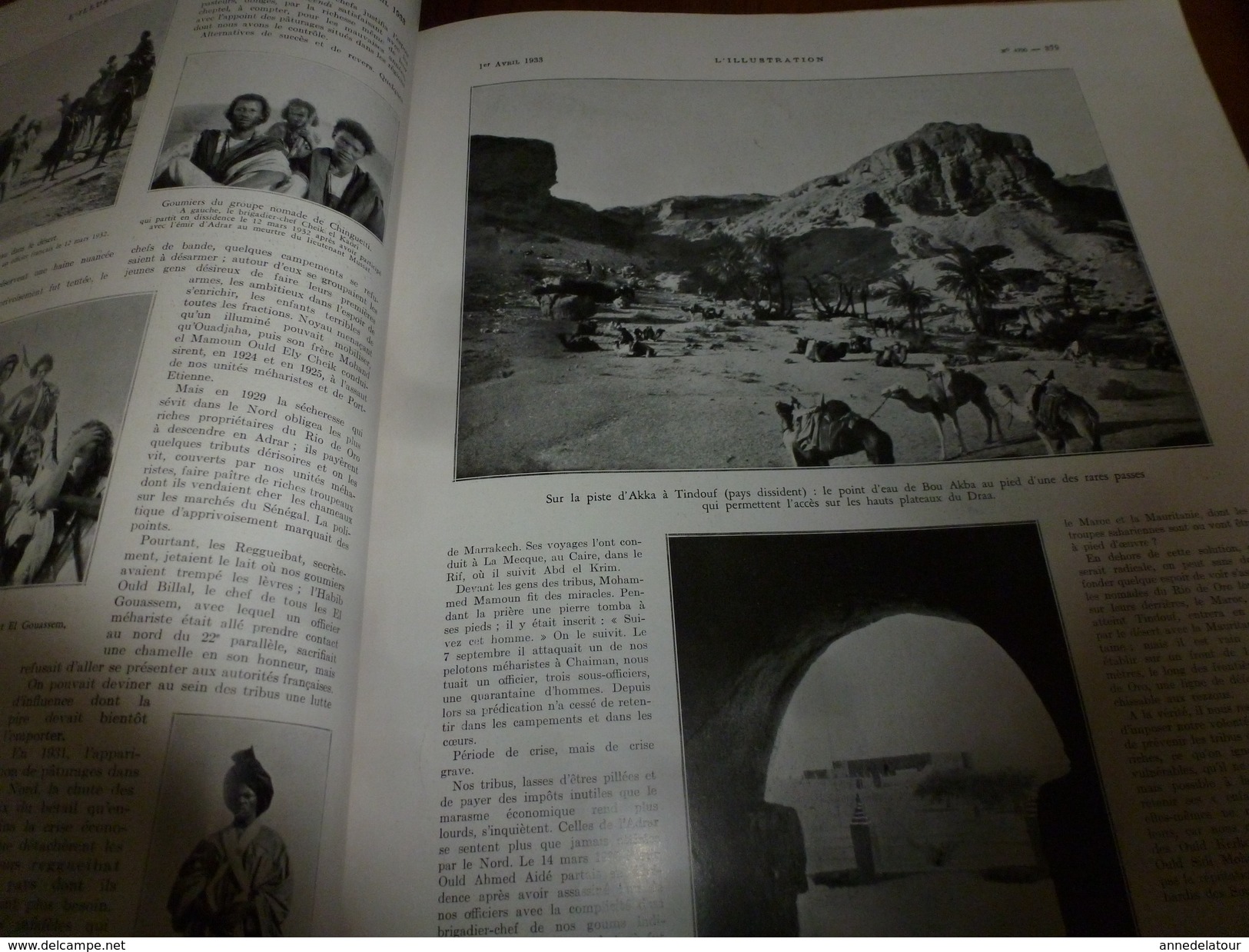 1933 L'ILLUSTRATION:Reichswehr au Lustgatten; Atar,Tindouf,Akka,Bou Akba,Nomades de Chinguetti;Gros-Bois-en-Montagne;etc