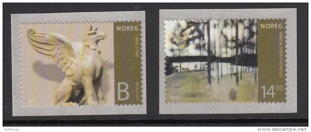 Norway 2012 Set Of 2 Norwegian Art - Griffin, 'Fire Site' - Ungebraucht