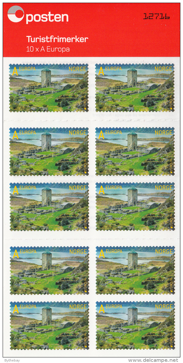 Norway 2012 Booklet Of 10 A Europa Monastery Ruins On Selja - Tourism - Unused Stamps