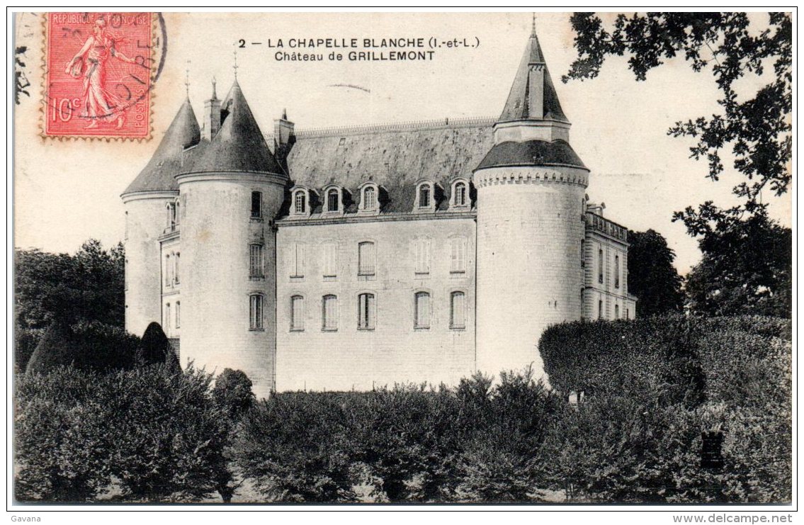 37 LA CHAPELLE-BLANCHE - Chateau De Grillemont    (Recto/Verso) - Sonstige & Ohne Zuordnung