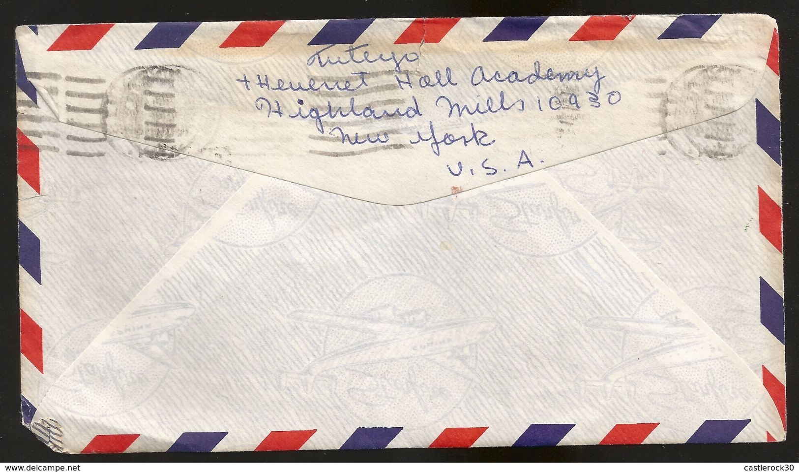 A) 1964 USA, CAPITOL, AIRPLANE, RED STAMP, AIRMAIL, CIRCULATED COVER FROM NEW YORK TO MEXICO, F. - 3a. 1961-… Used