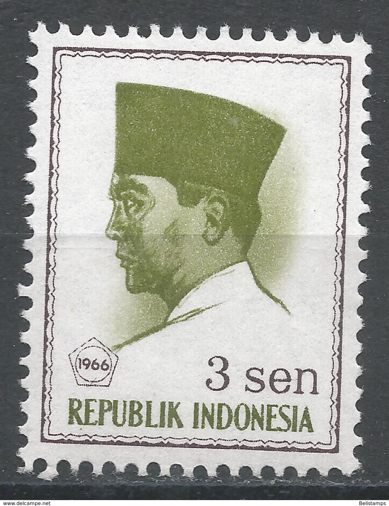 Indonesia 1966. Scott #669 (MH) President Sukarno, Président - Indonesia