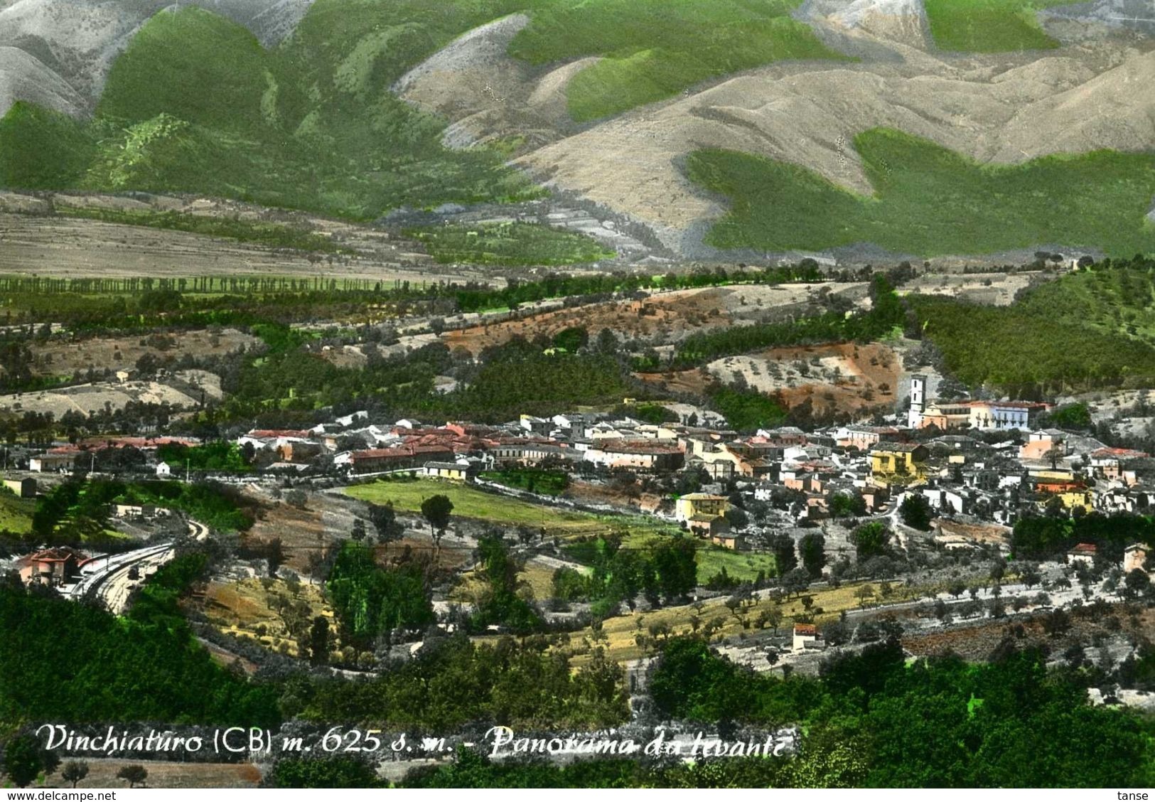 Vinchiaturo (Campobasso) - Panorama Da Levante - Viaggiata 1971 (acquerellata) - Campobasso