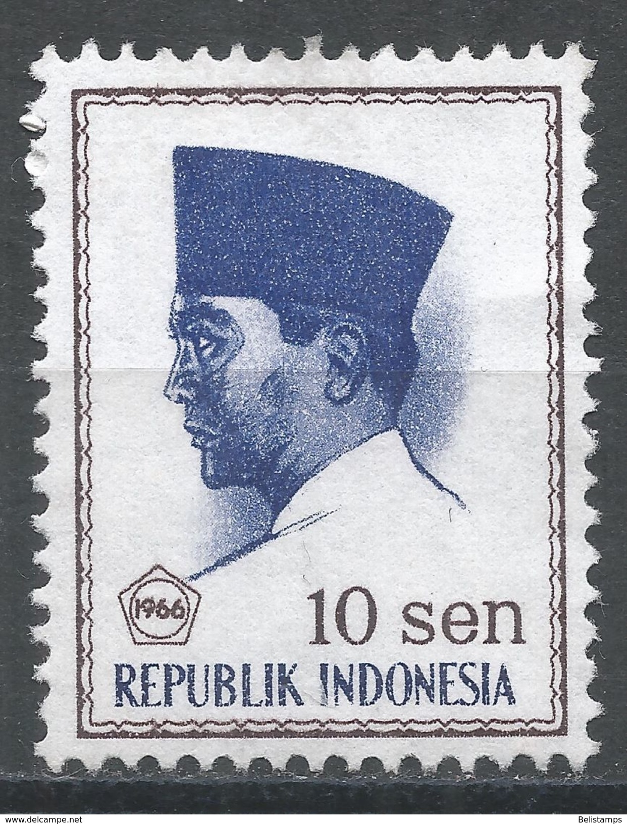 Indonesia 1966. Scott #672 (M) President Sukarno - Indonesia