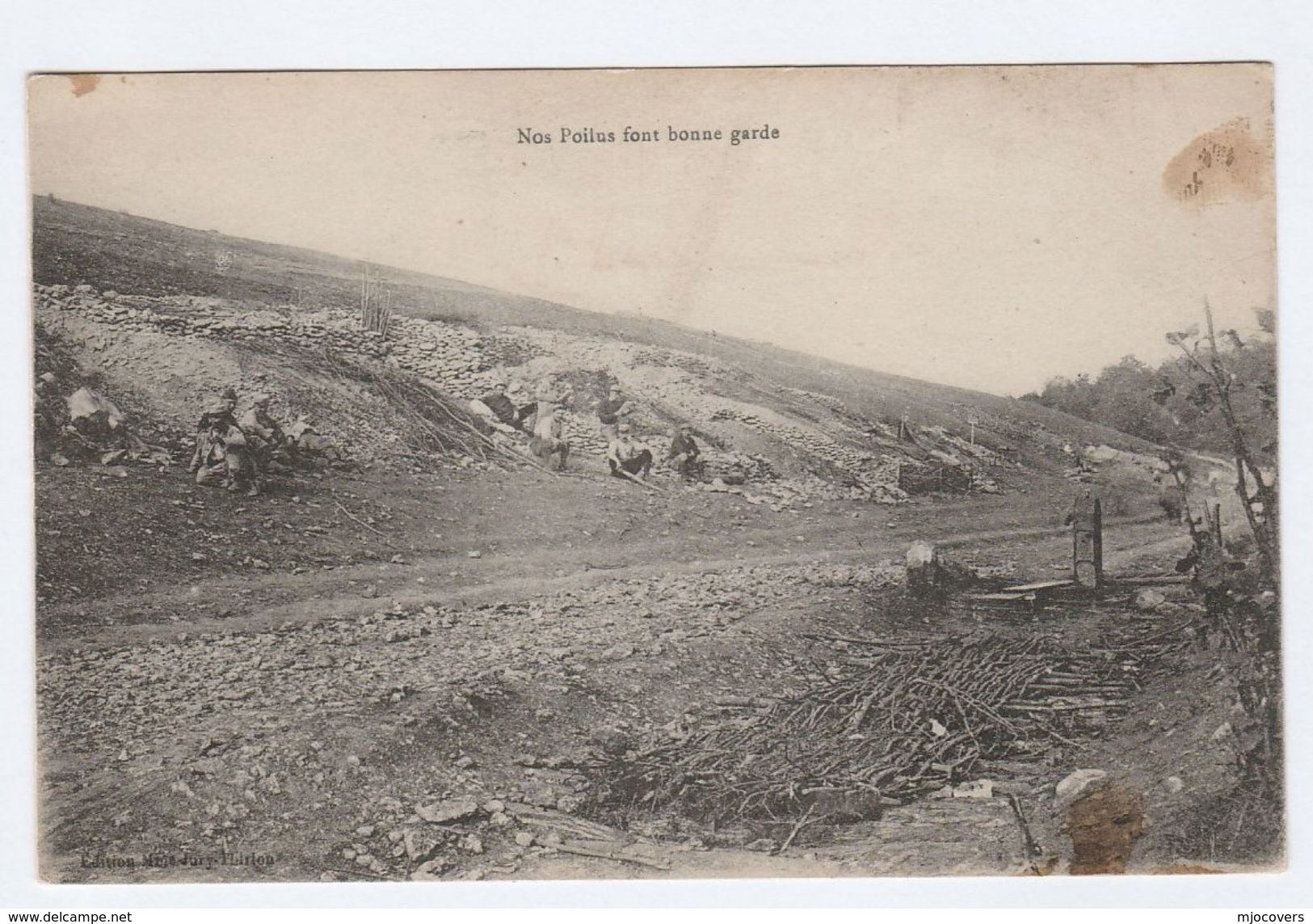 WWI Postcard  Nos Poilus Font Bonne Guarde SOLDIERS On The Front World War One Army Military Forces - War 1914-18