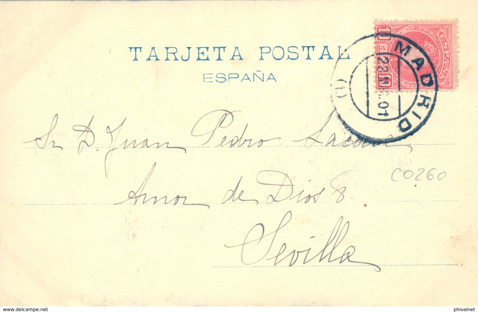 1901 , SEMBRANDO ARROZ , HAUSER Y MENET , TARJETA POSTAL CIRCULADA - Campesinos